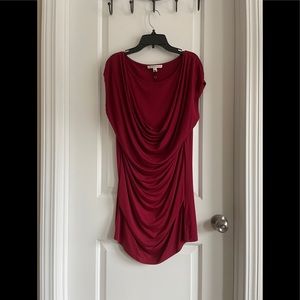 Twenty8twelve Red Wine Draping Front jersey dress